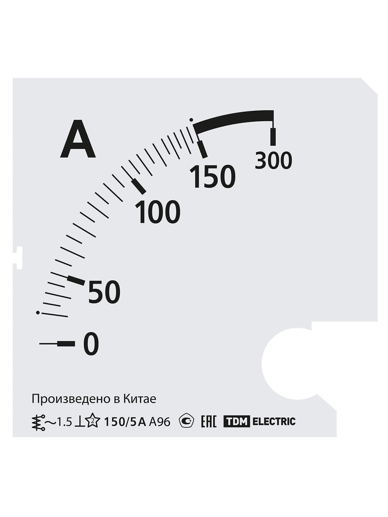Шкала Ш96 150/5А-1,5 (для А96 Х/5А) TDM SQ1102-2014 в интернет-магазине Ремкабель
