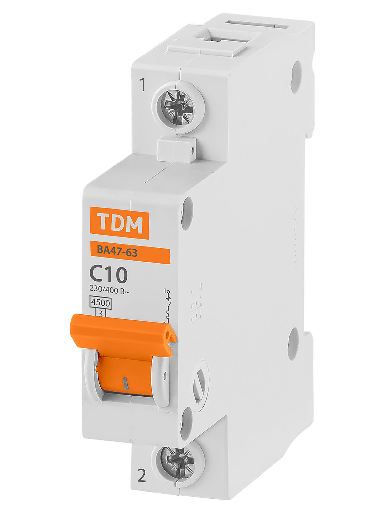 Выключатель автоматический ВА47-63 1Р 10А 4,5кА х-ка С TDM SQ0218-0002 в интернет-магазине Ремкабель