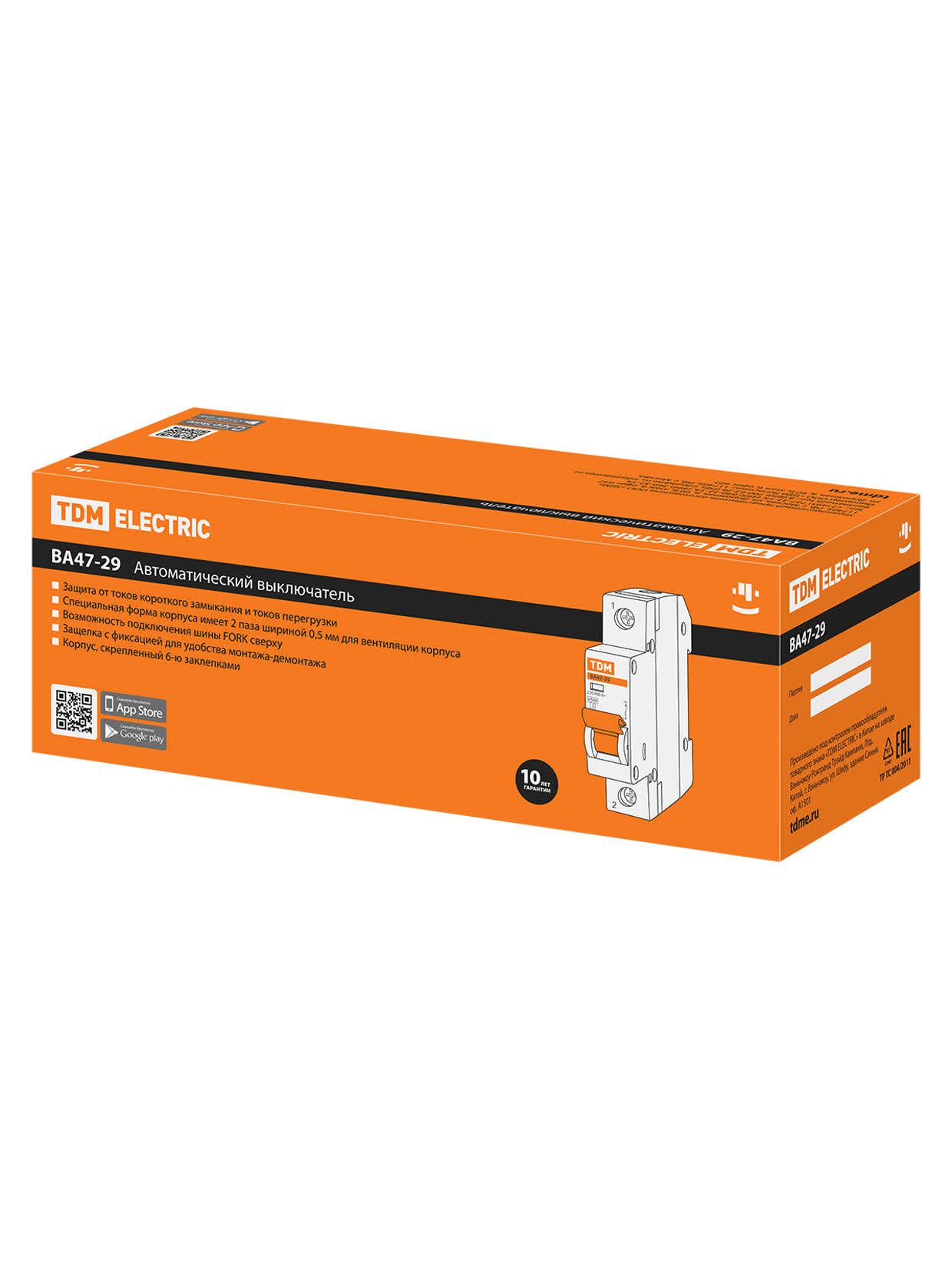 Выключатель автоматический ВА47-29 1P 10A D 4,5kA TDM SQ0206-0139 в интернет-магазине Ремкабель