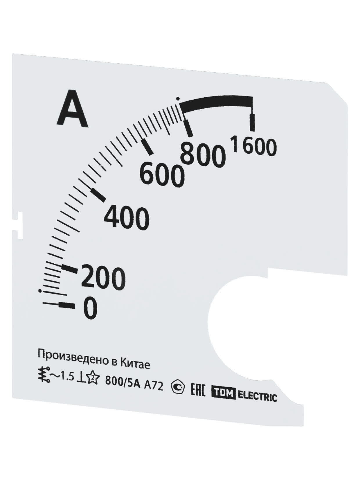 Шкала Ш72 800/5А-1,5 (для А72 Х/5А) TDM SQ1102-2064 в интернет-магазине Ремкабель