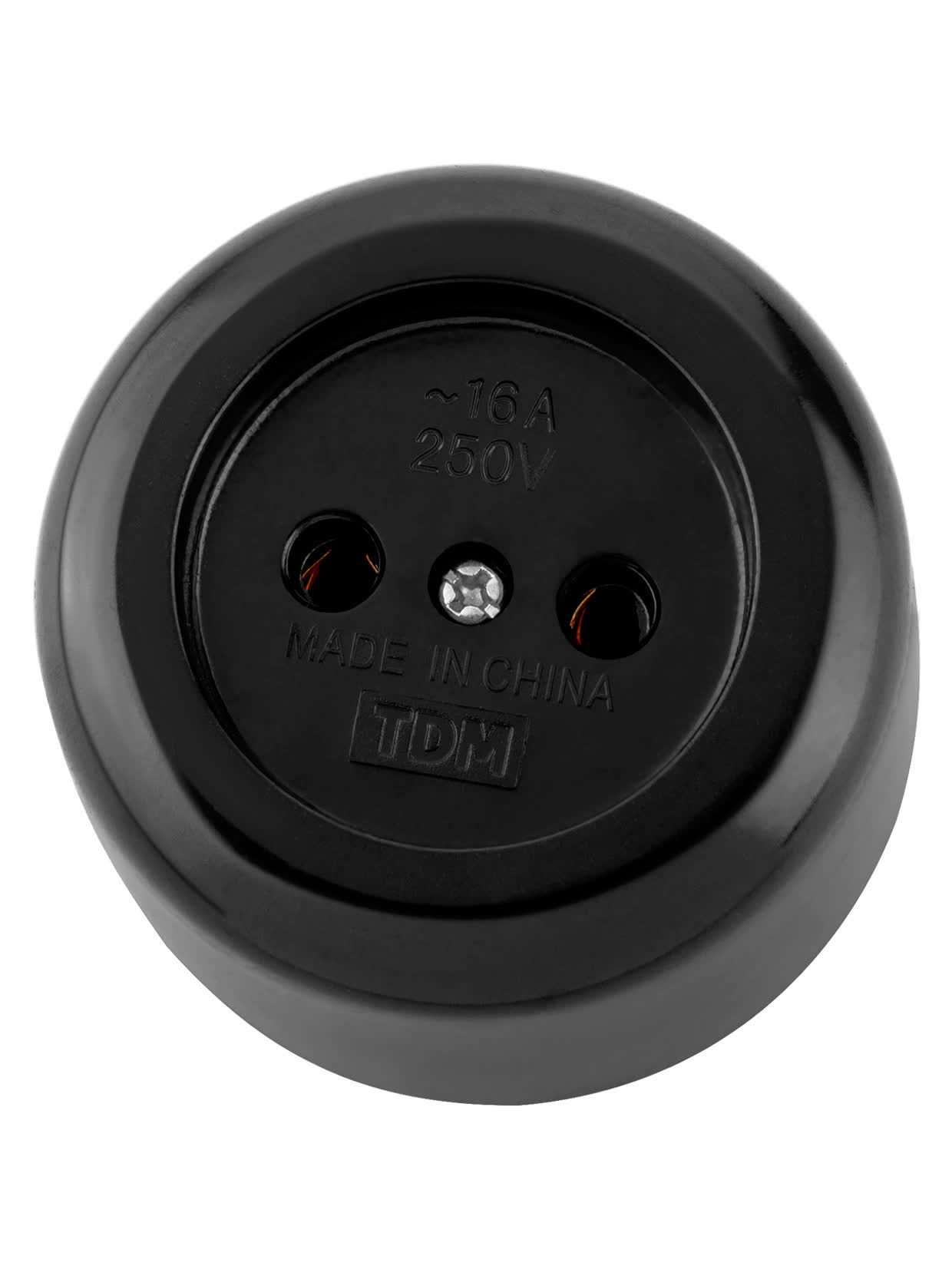Розетка 2П 16А 250B о/у черная TDM SQ1806-0102 в интернет-магазине Ремкабель