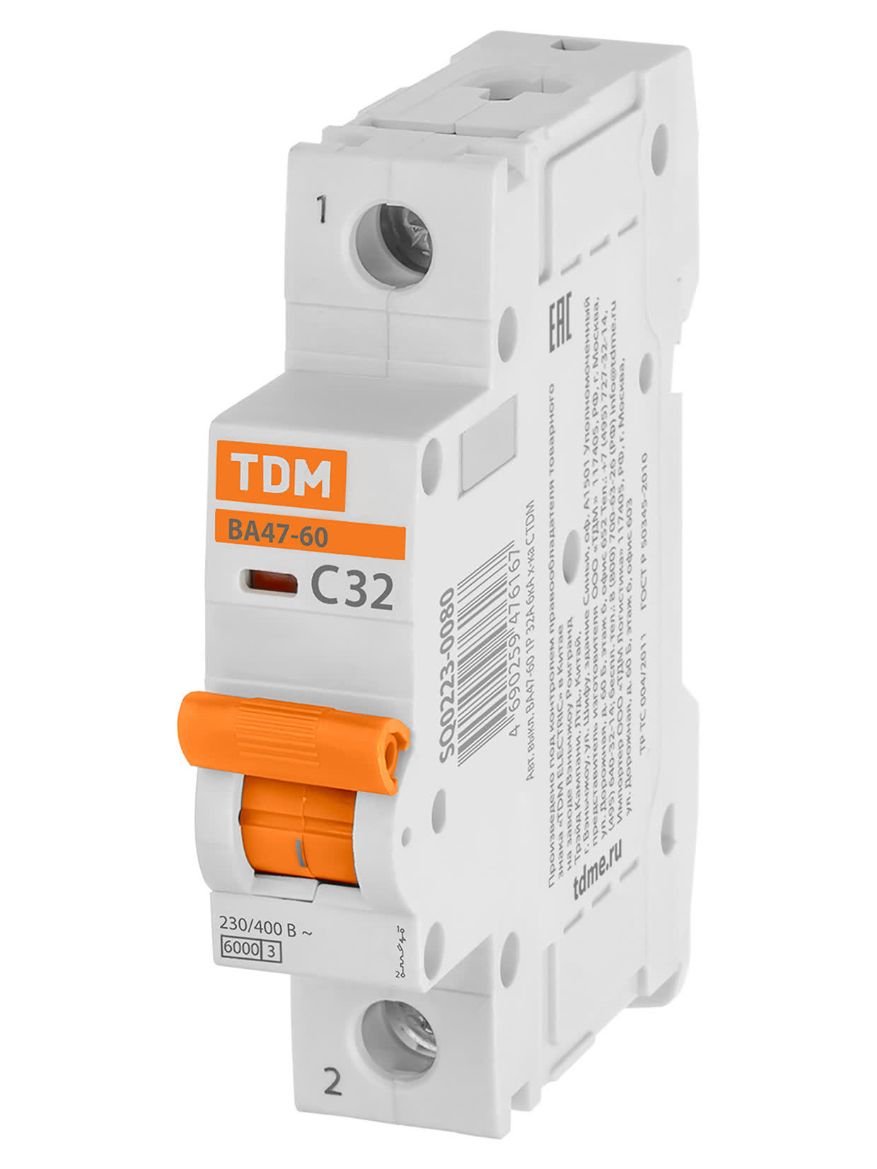 Выключатель автоматический ВА47-60 1P 32A C 6 kA TDM SQ0223-0080 в интернет-магазине Ремкабель