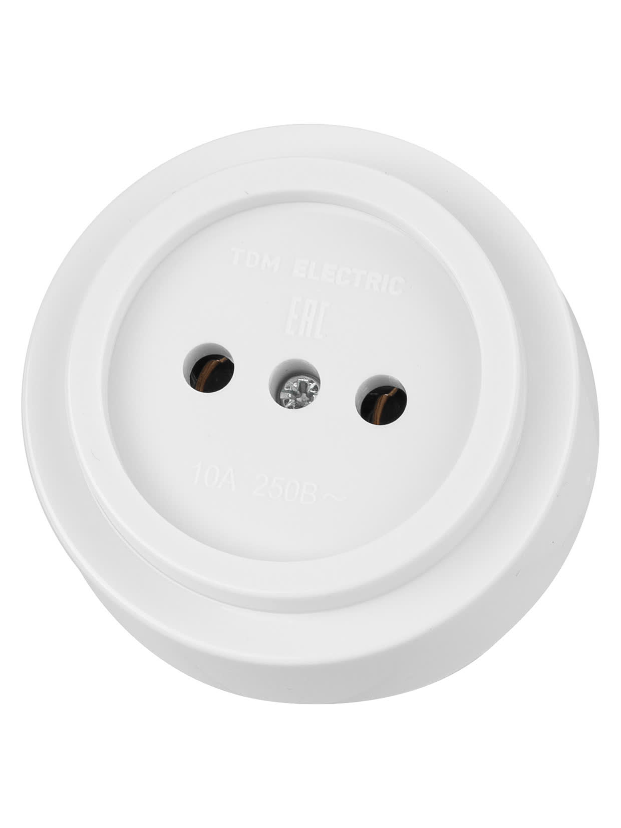 Розетка 2П открытой установки IP20 10А белая TDM SQ1806-0525 в интернет-магазине Ремкабель