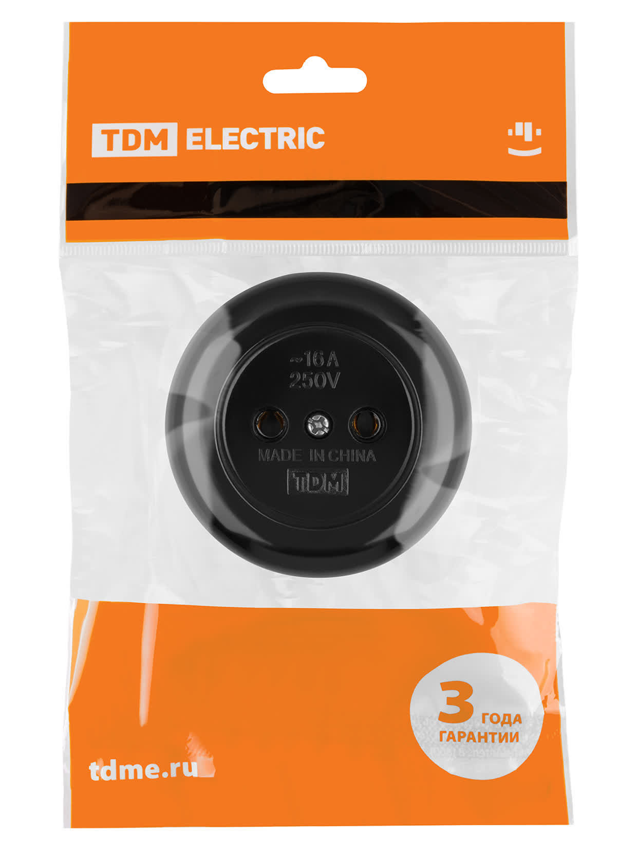 Розетка 2П 16А 250B о/у черная TDM SQ1806-0102 в интернет-магазине Ремкабель