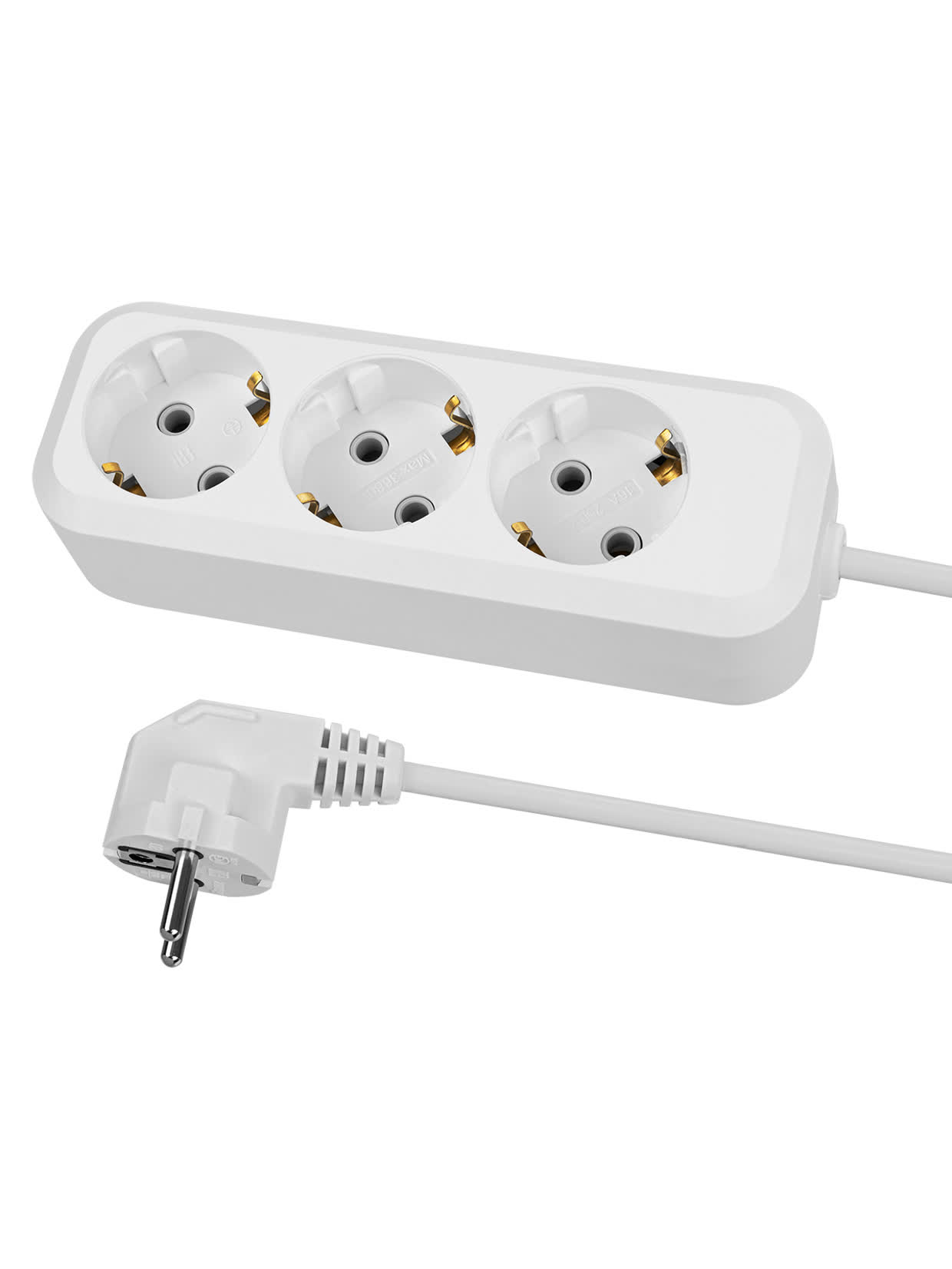 Удлинитель УН03 (3 гнезда, 1,5 метра, с/з, 10 А, 2300 Вт, белый) TDM SQ1303-1040 в интернет-магазине Ремкабель